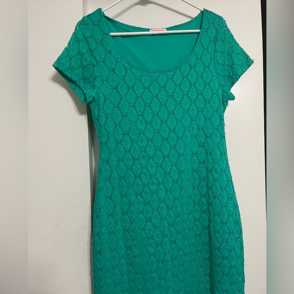 Teal bodycon dress